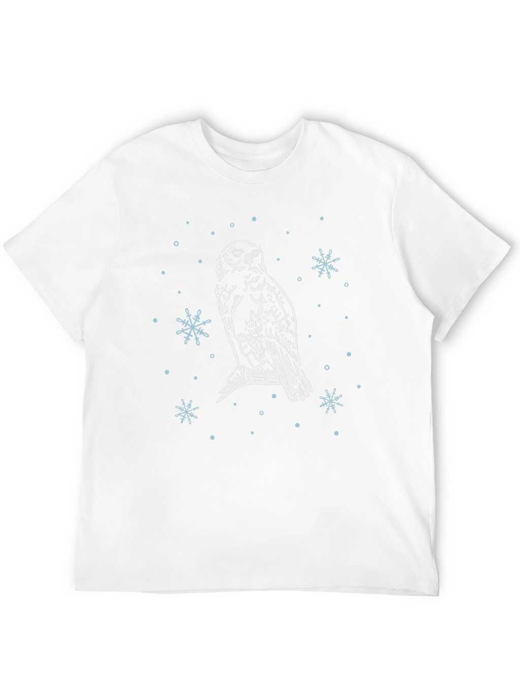 Owl Snowflake Graphic Black T-Shirt