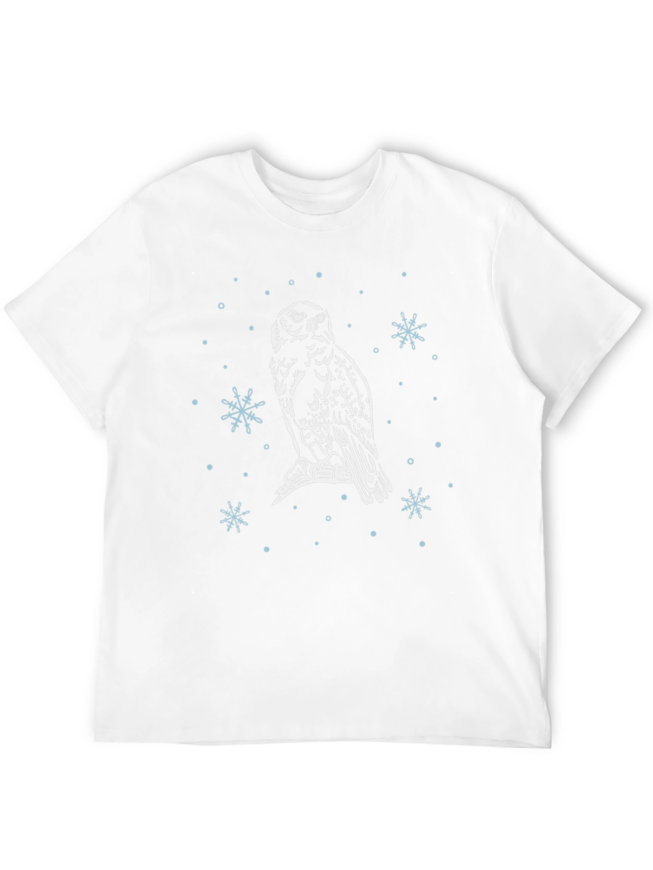Owl Snowflake Graphic Black T-Shirt