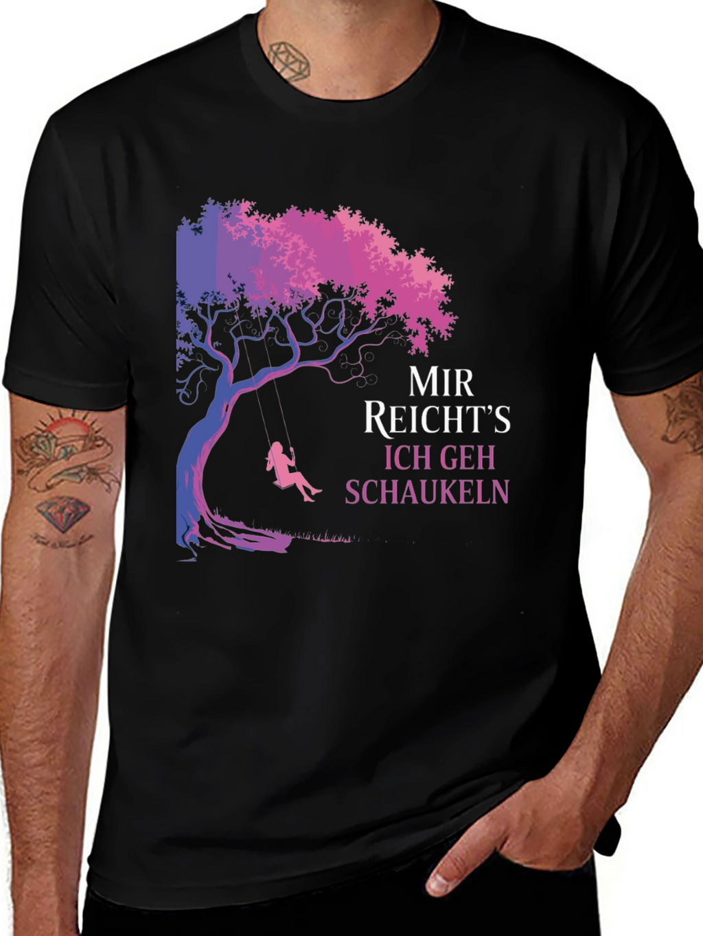 Mir Reichts Ich Geh Schaukeln Tree Swing Graphic Tee