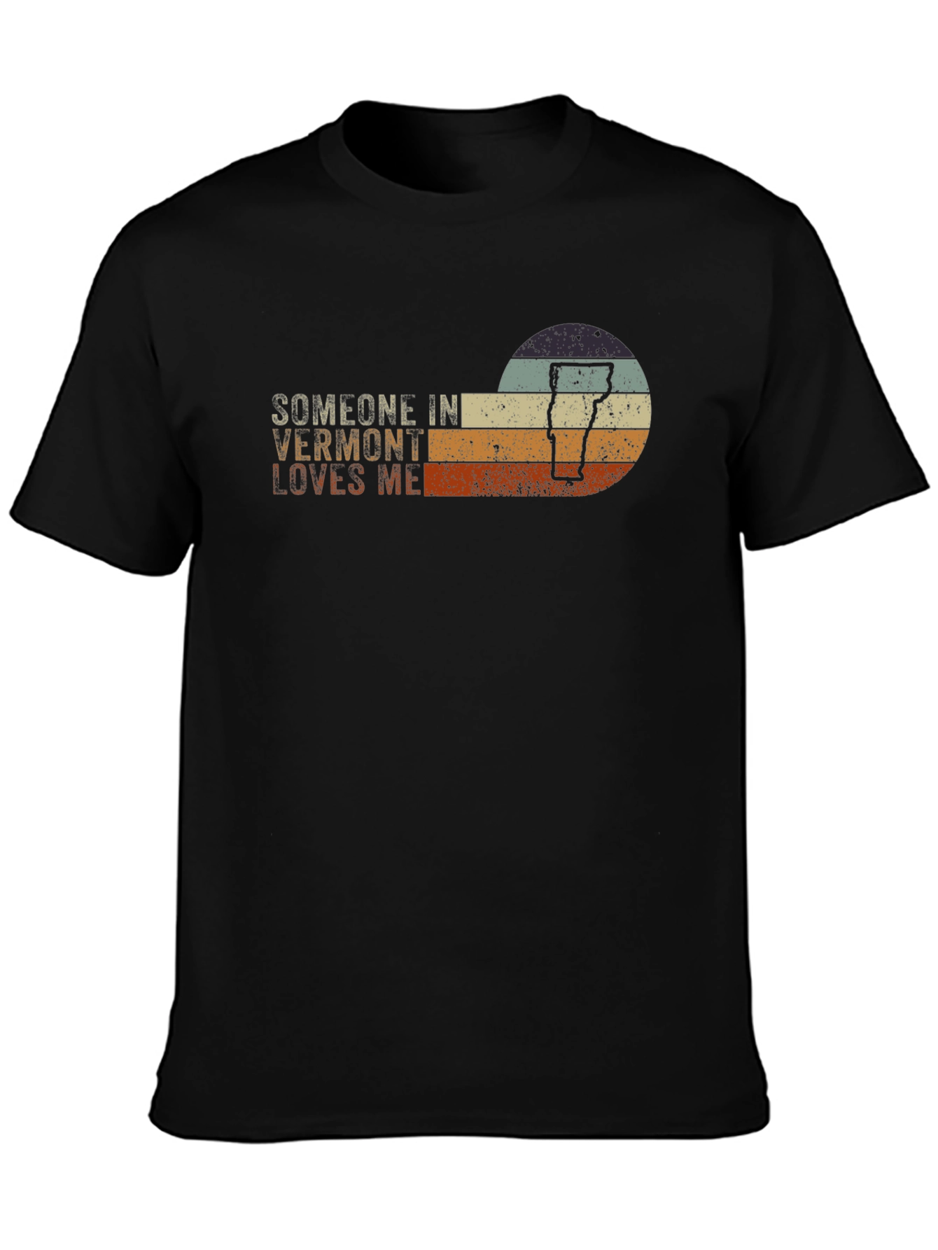 Vermont Lover Graphic T-Shirt - Retro Sunset Design