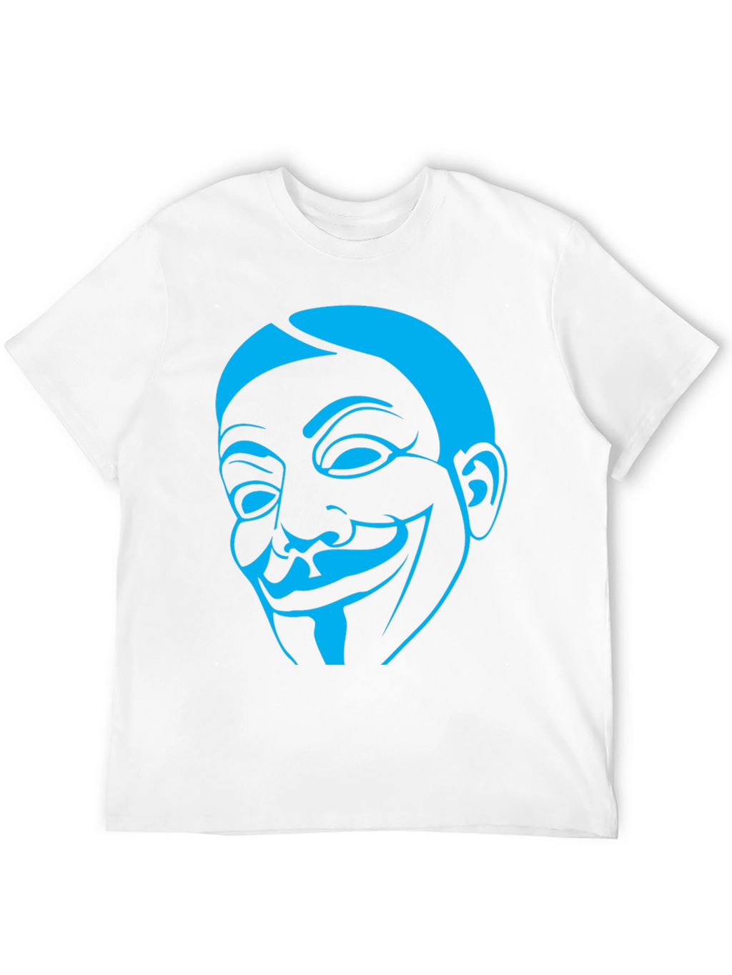 Guy Fawkes Mask Graphic Tee - Black Cotton Shirt