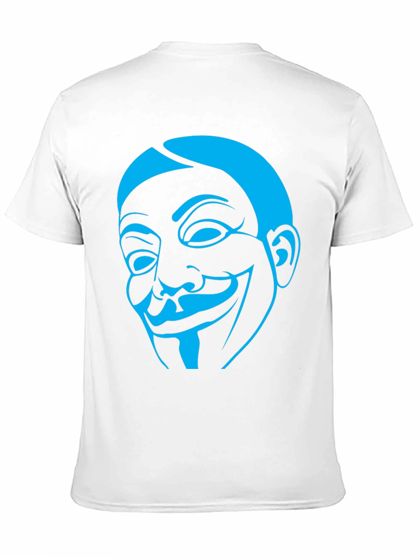 Guy Fawkes Mask Graphic Tee - Black Cotton Shirt