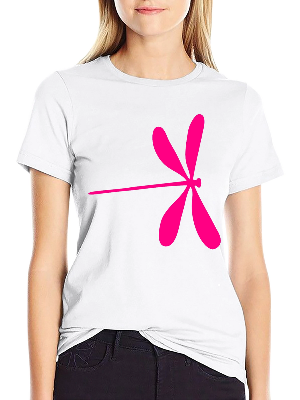 Pink Dragonfly Graphic T-Shirt