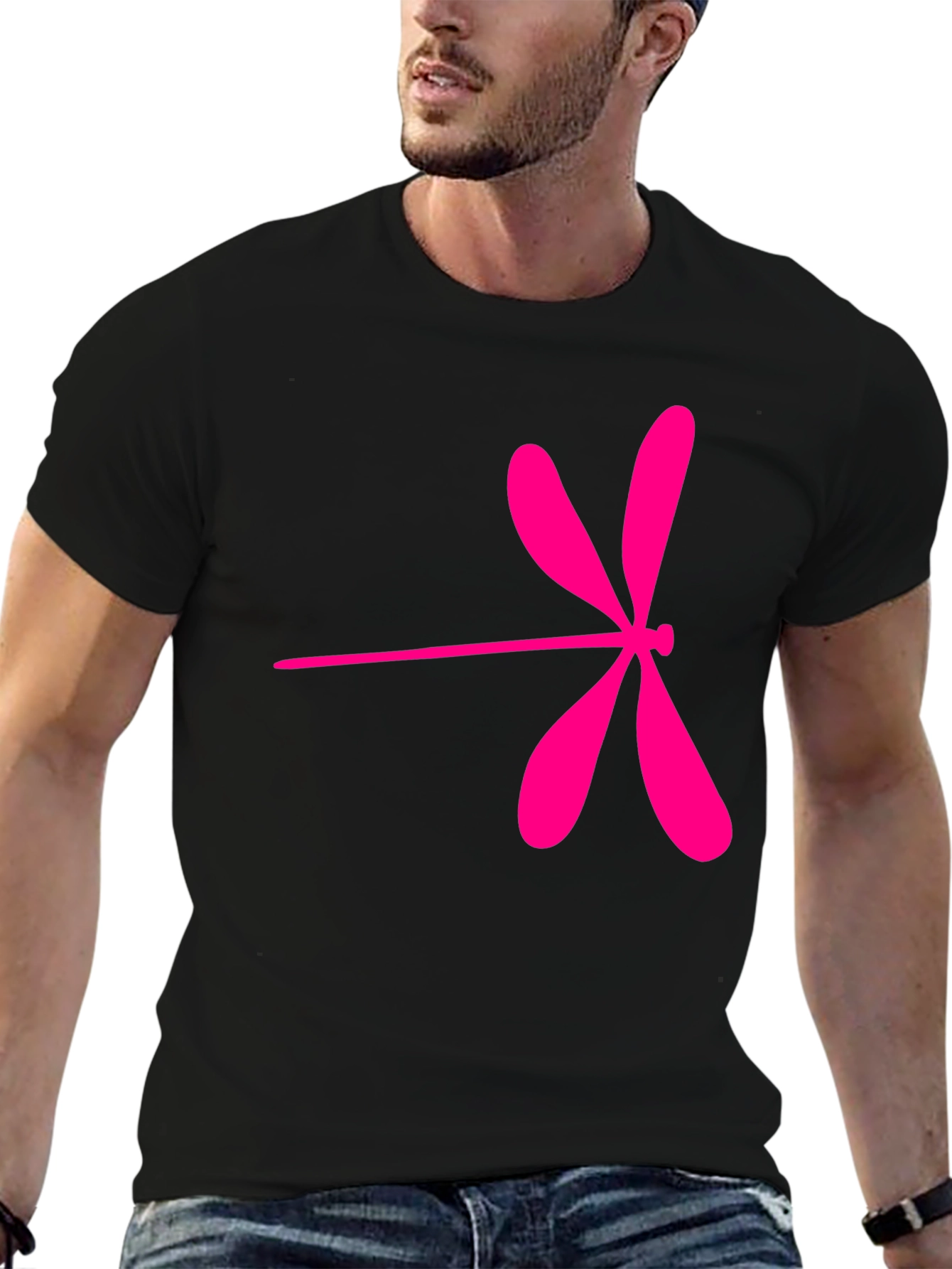 Pink Dragonfly Graphic T-Shirt