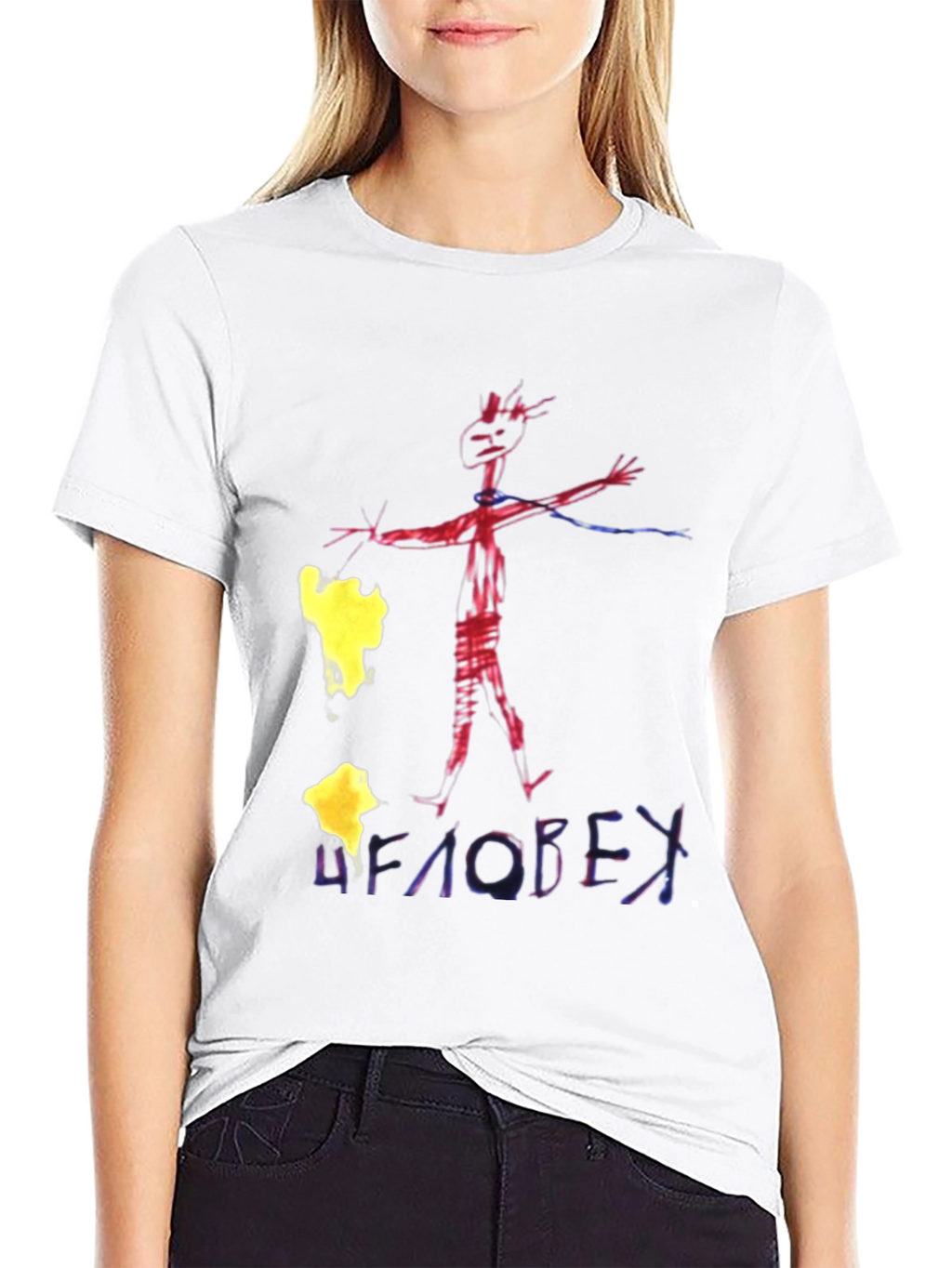 Unique Graphic Print Black T-Shirt