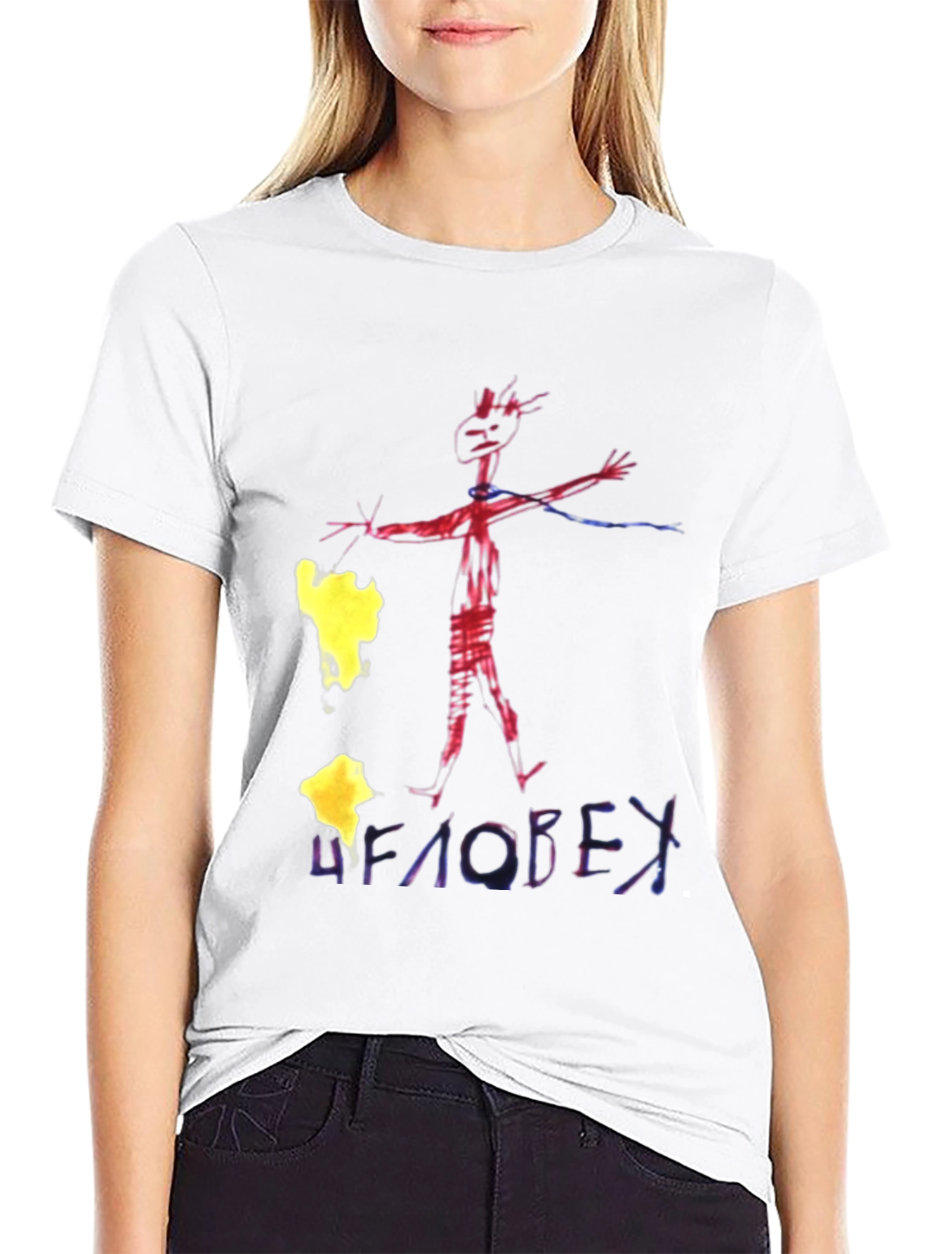 Unique Graphic Print Black T-Shirt
