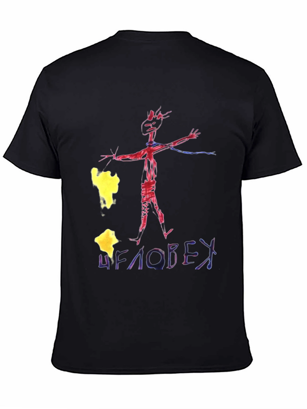 Unique Graphic Print Black T-Shirt