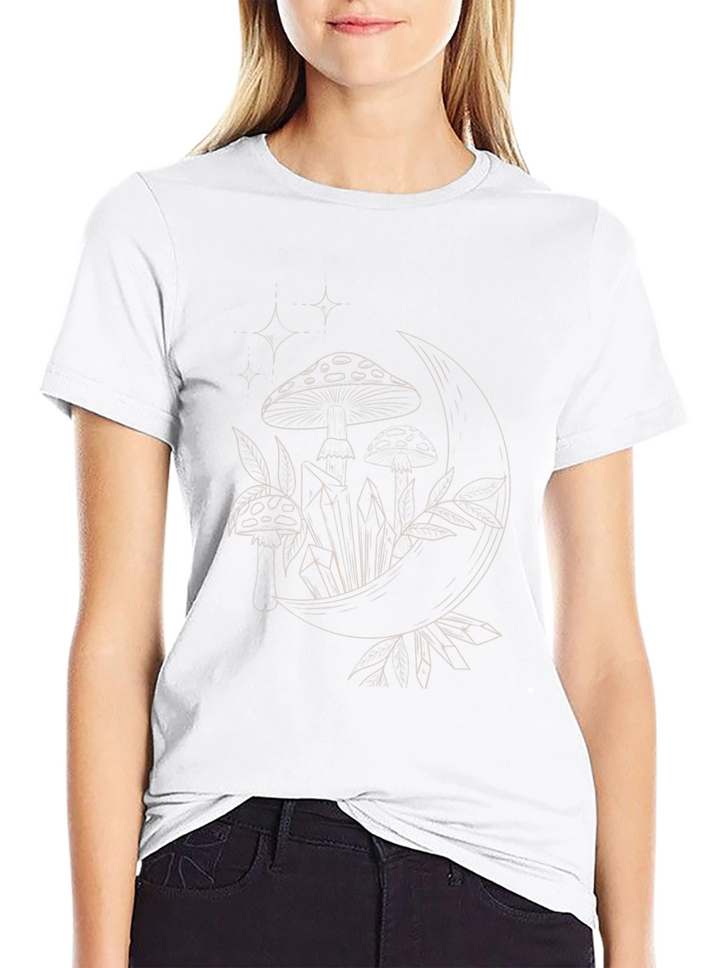 Mystic Mushroom Moon Graphic Tee