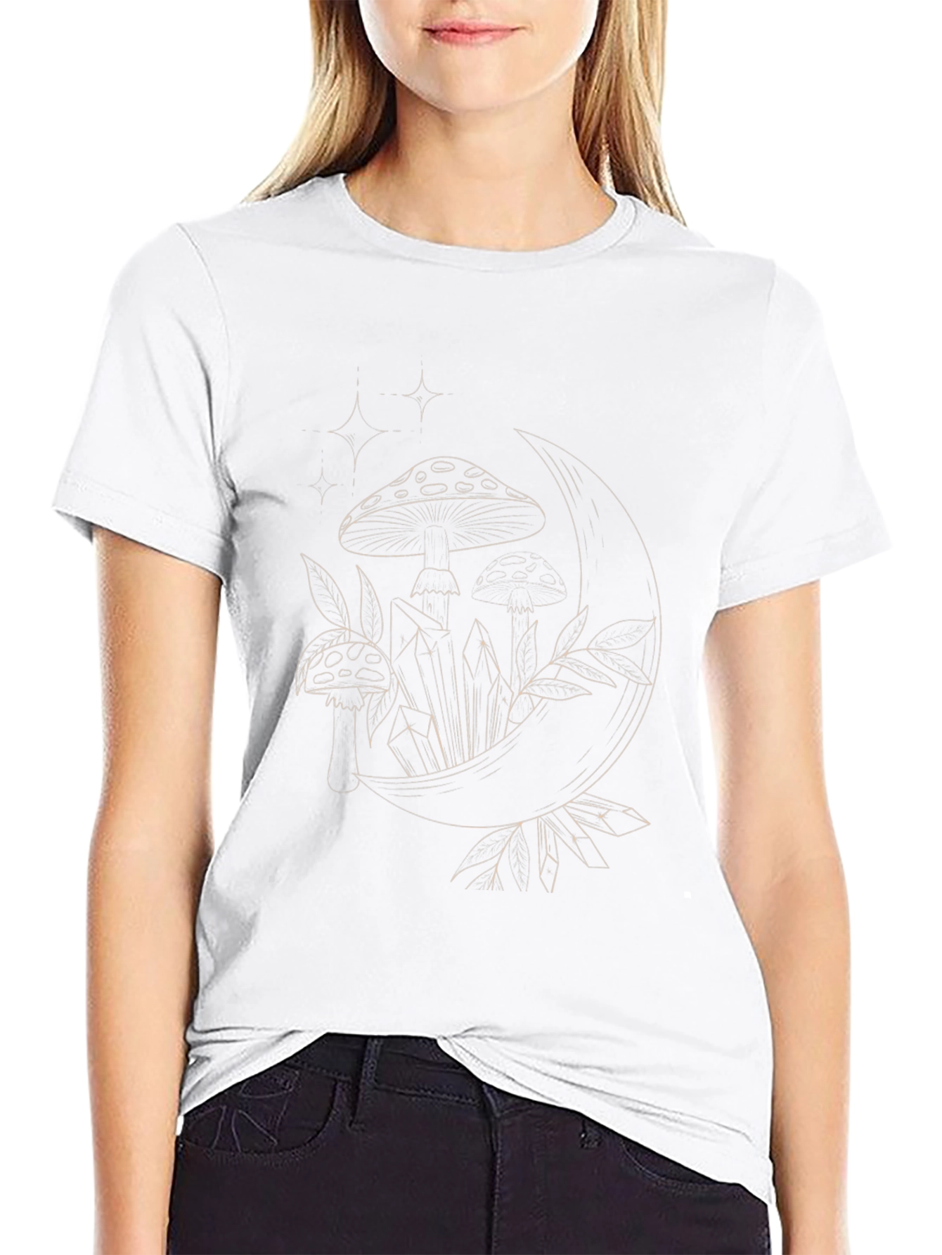 Mystic Mushroom Moon Graphic Tee
