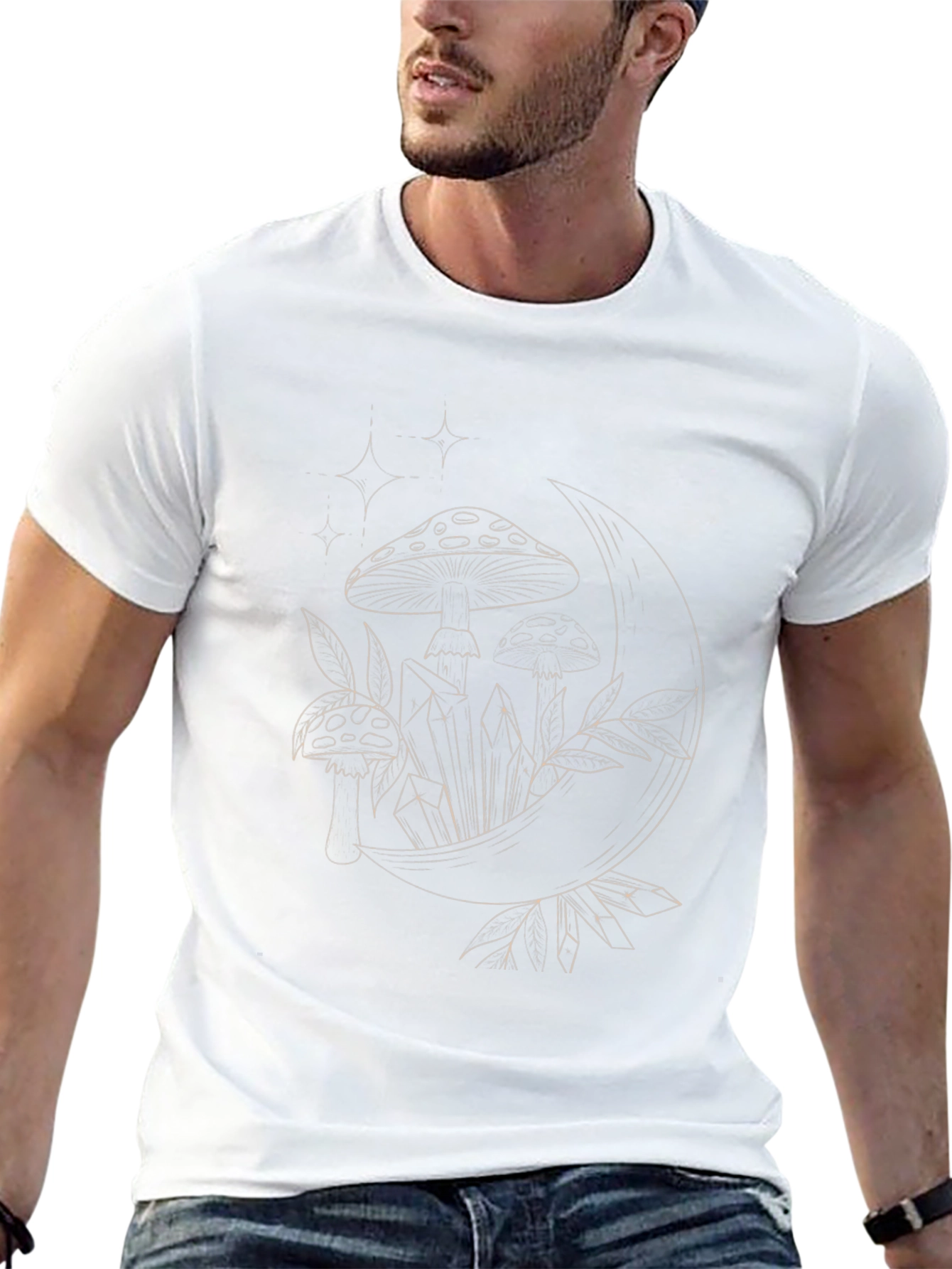 Mystic Mushroom Moon Graphic Tee