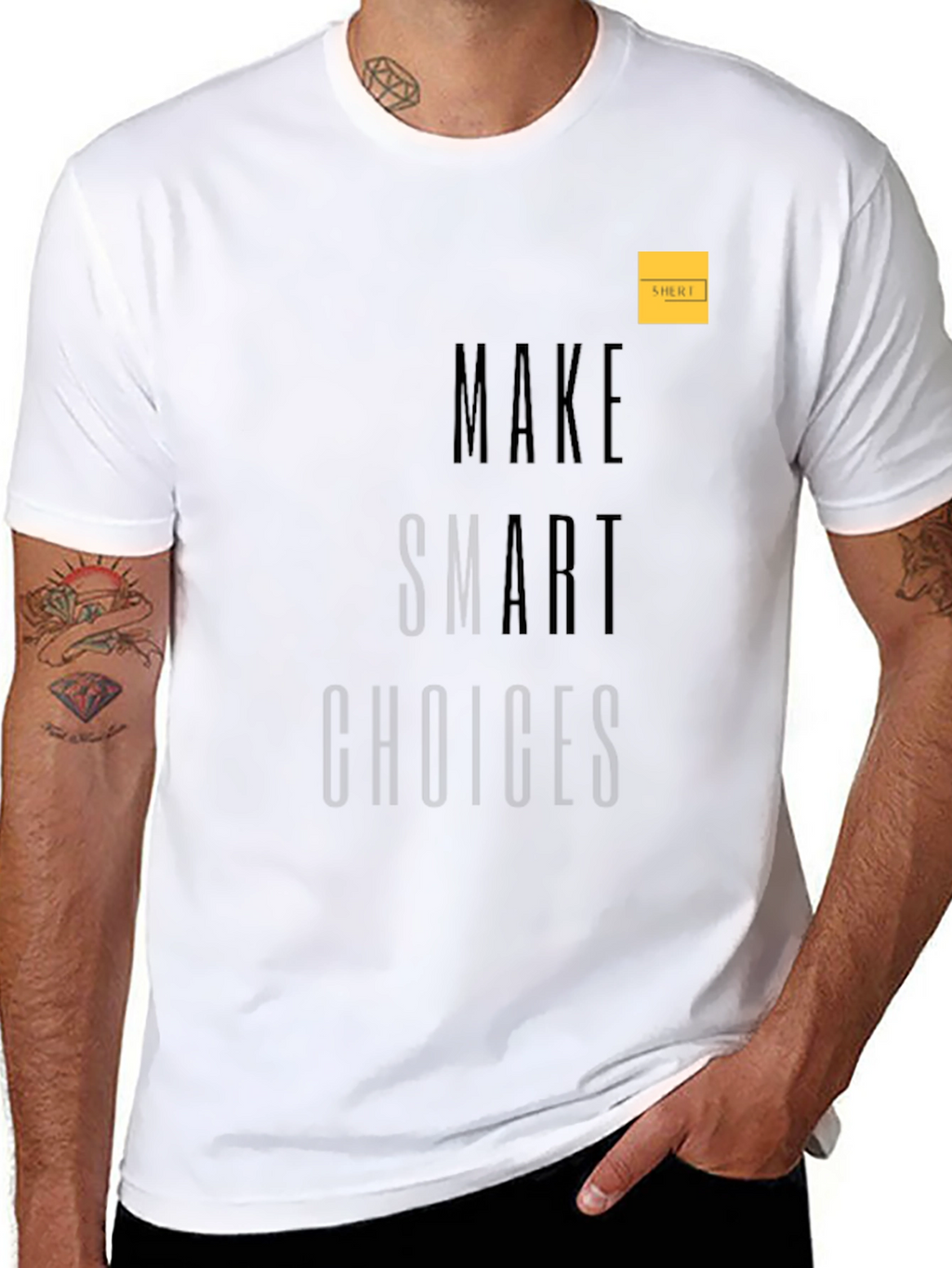 Make Smart Choices Black Graphic Tee