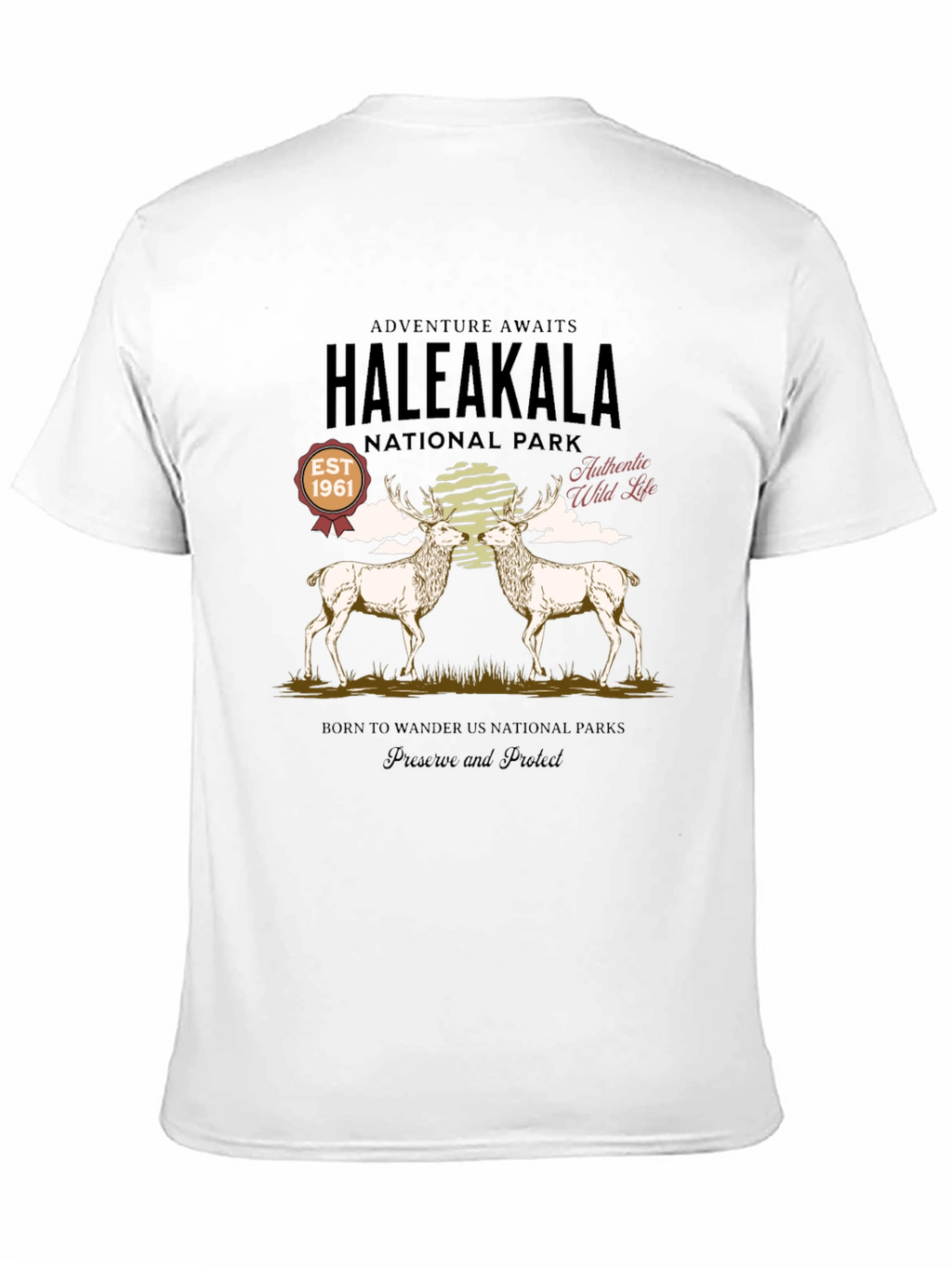 Haleakala National Park Deer Graphic T-Shirt