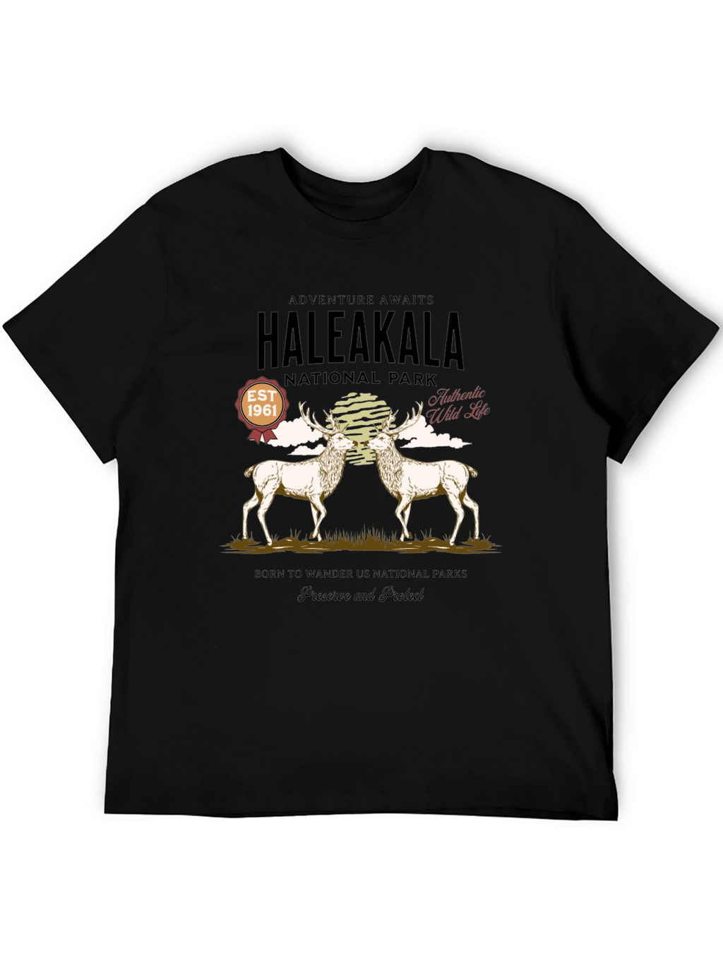 Haleakala National Park Deer Graphic T-Shirt