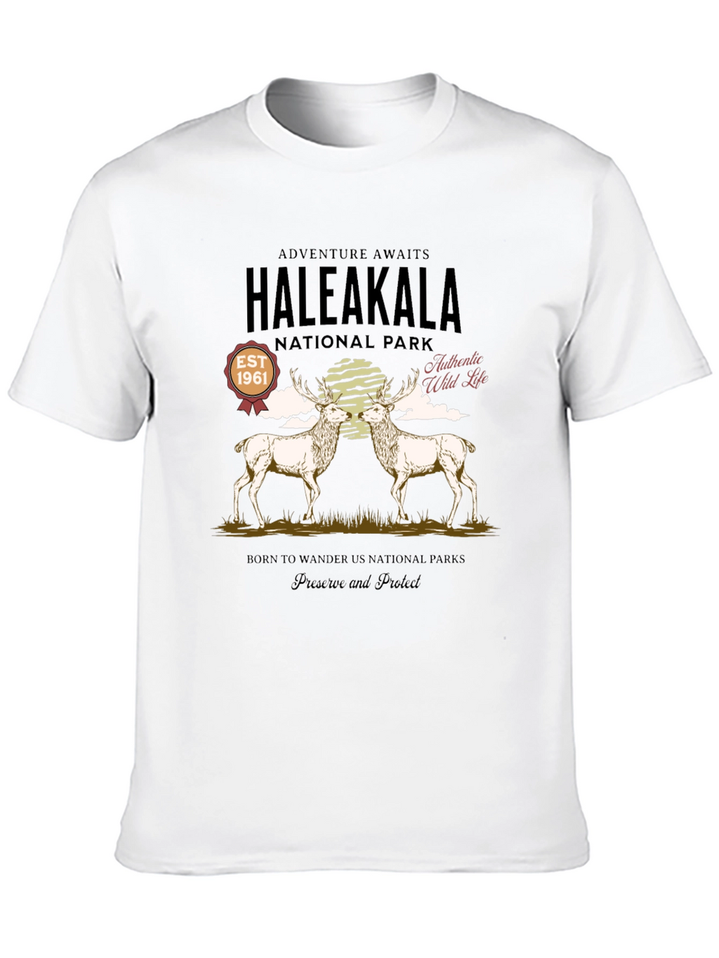 Haleakala National Park Deer Graphic T-Shirt