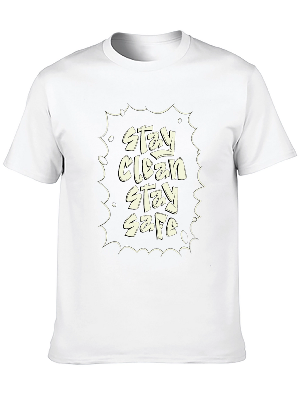 Stay Clean Stay Safe Black Graphic Tee