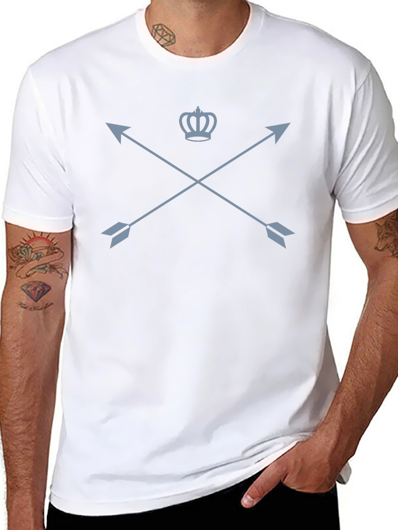 Crown & Arrow Graphic Tee - Black Casual Shirt