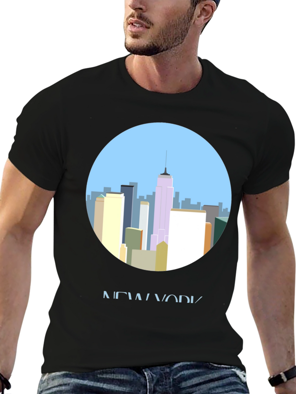 New York City Skyline Graphic T-Shirt