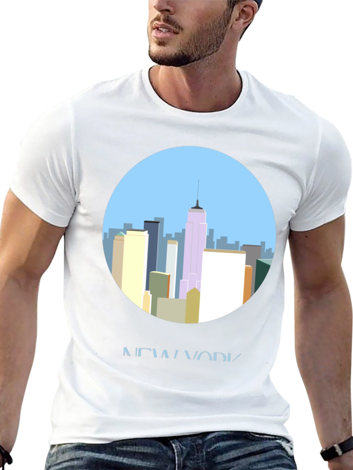 New York City Skyline Graphic T-Shirt