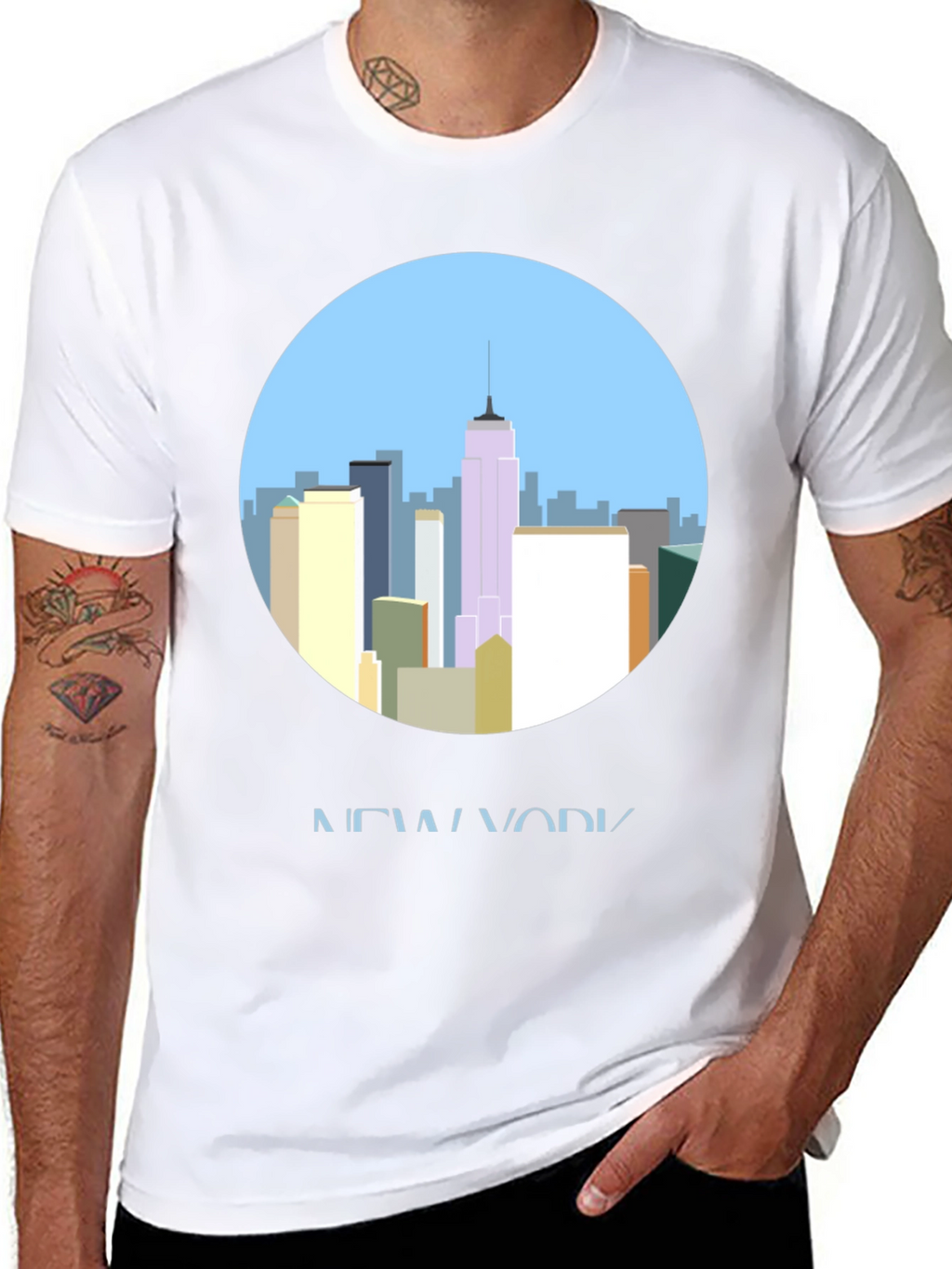 New York City Skyline Graphic T-Shirt