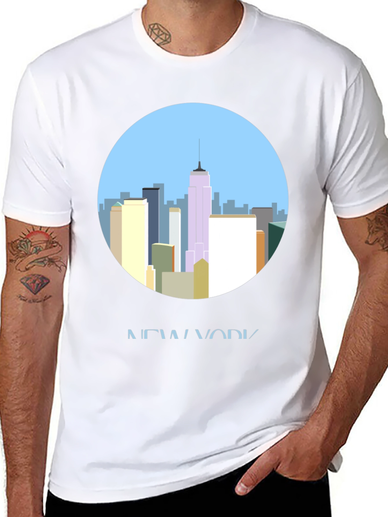 New York City Skyline Graphic T-Shirt
