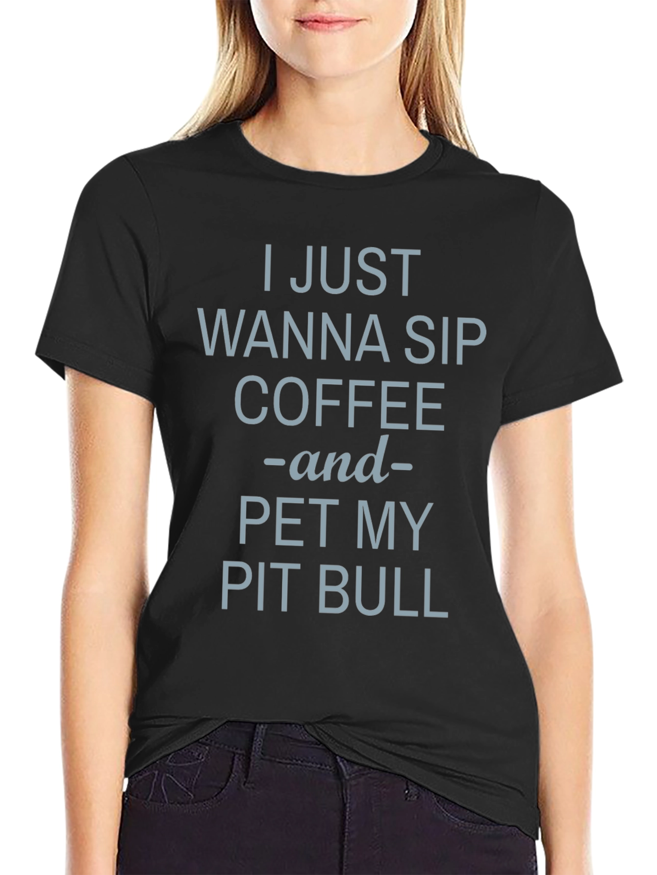 Coffee & Pit Bull T-Shirt - Casual Comfort