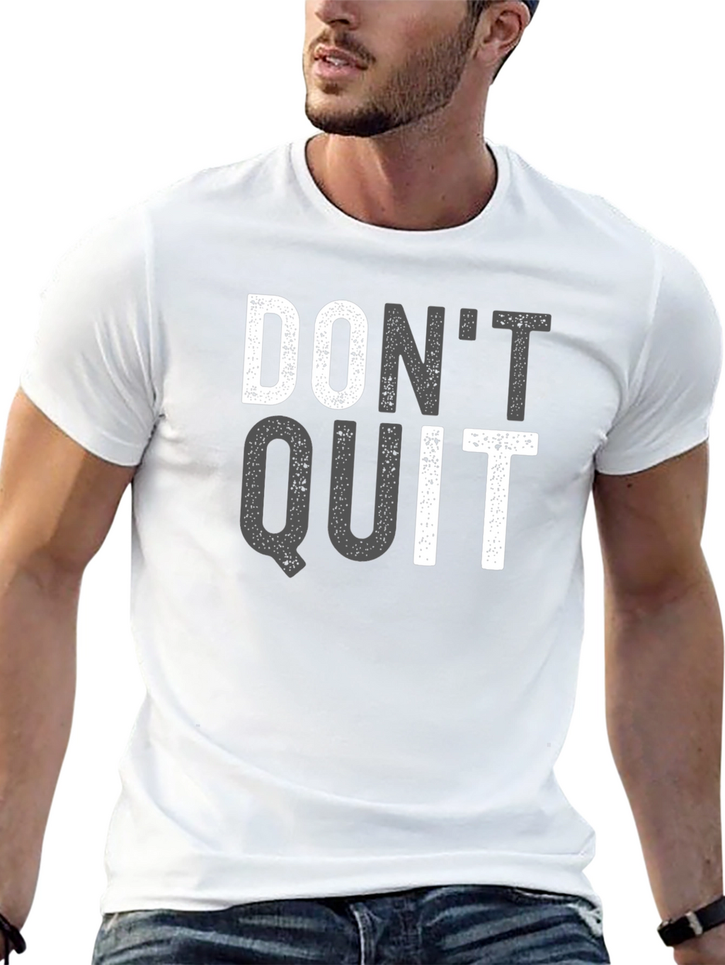 Motivational Dont Quit T-Shirt - Black