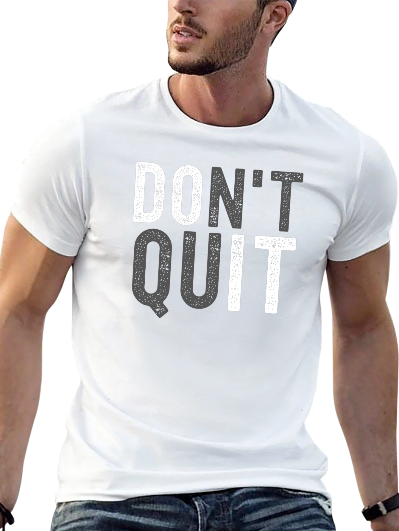 Motivational Dont Quit T-Shirt - Black