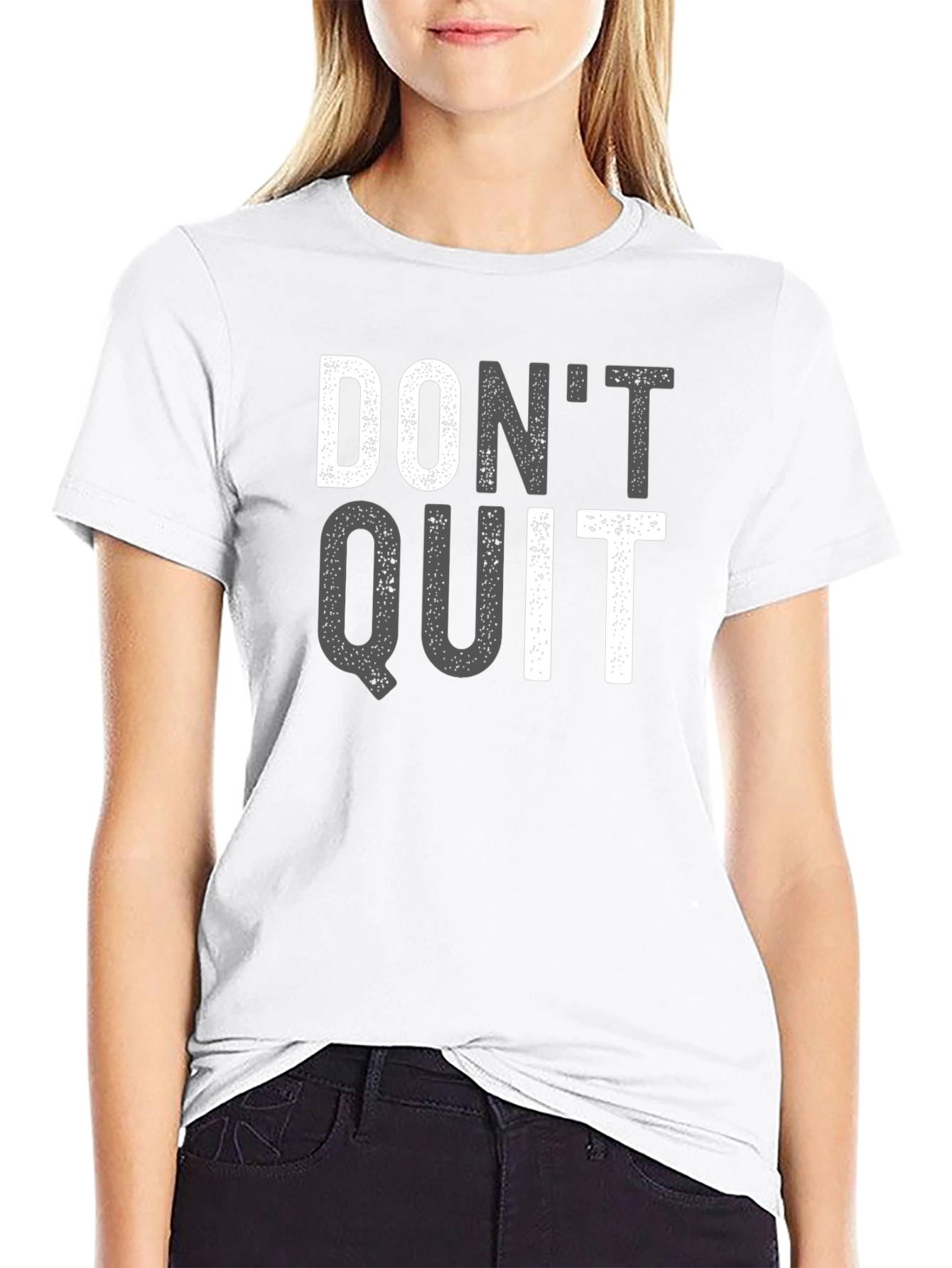 Motivational Dont Quit T-Shirt - Black