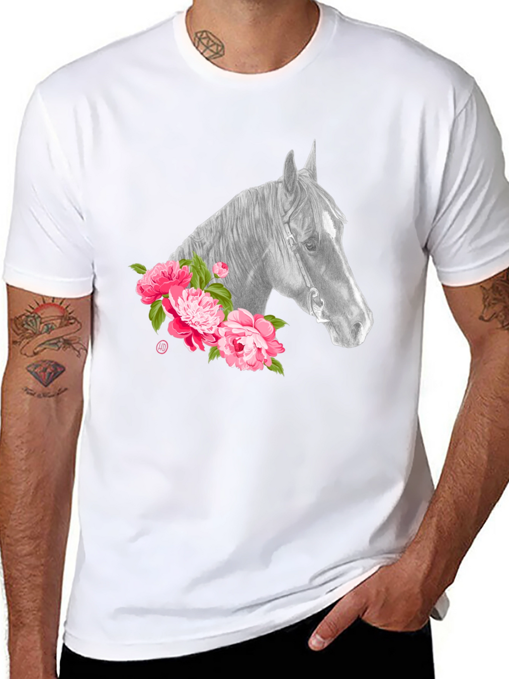 Horse & Floral Graphic Tee