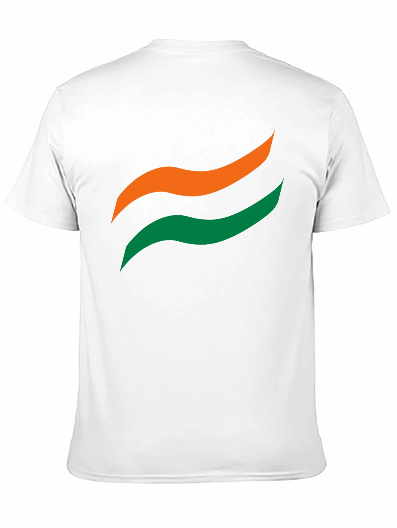 Mens Black Graphic Tee - Abstract Wave Design