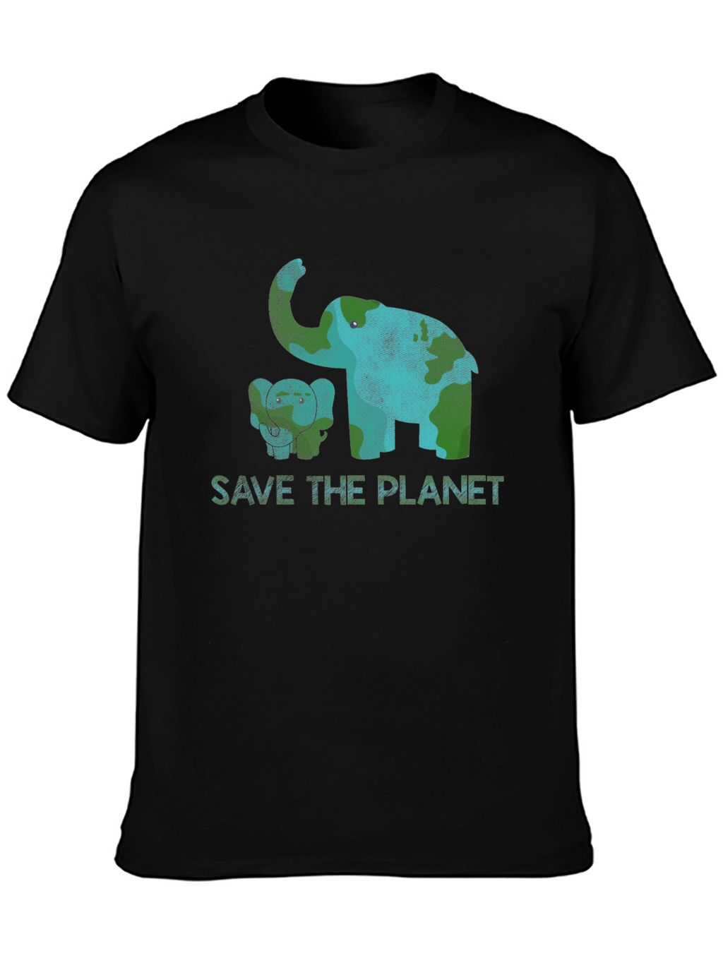 Save the Planet Elephant Graphic Tee - Eco-Friendly