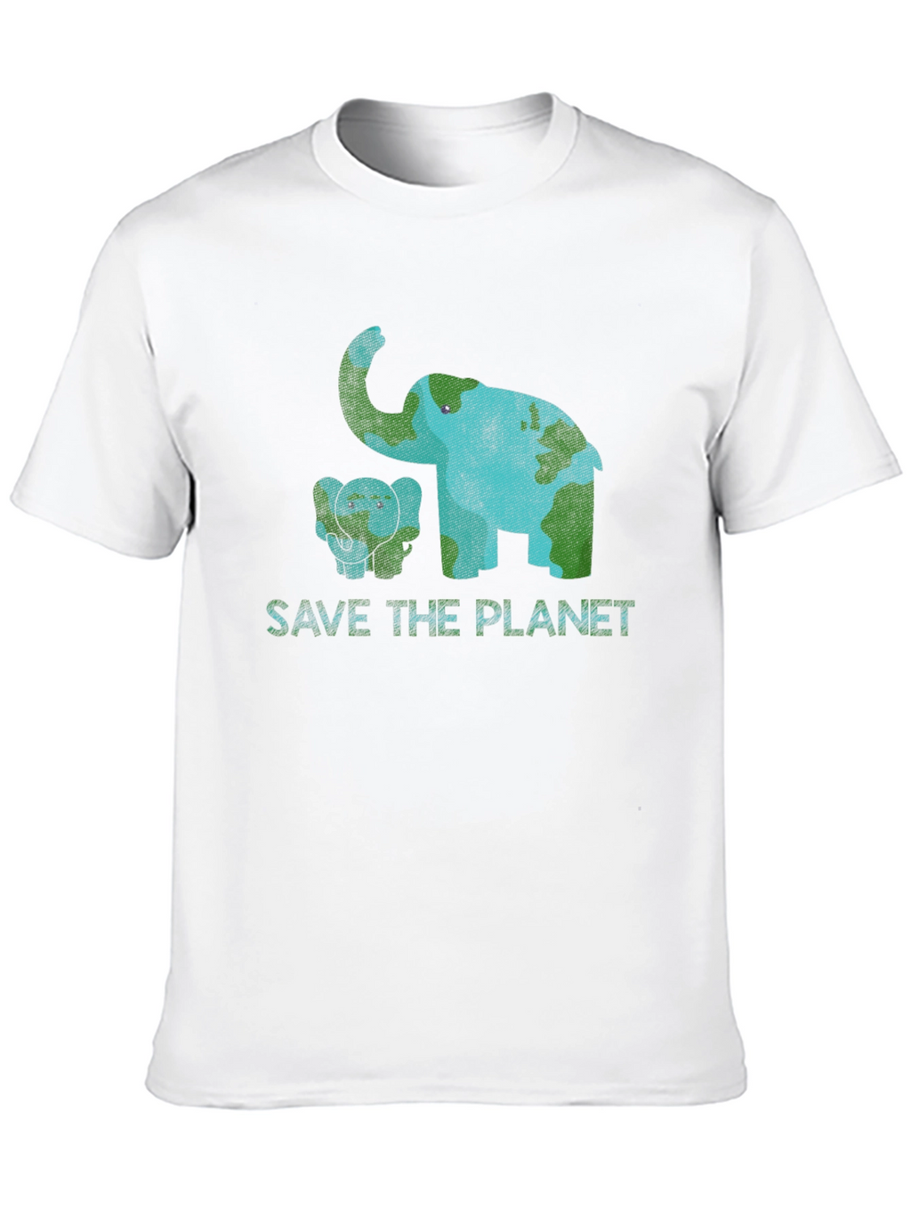 Save the Planet Elephant Graphic Tee - Eco-Friendly