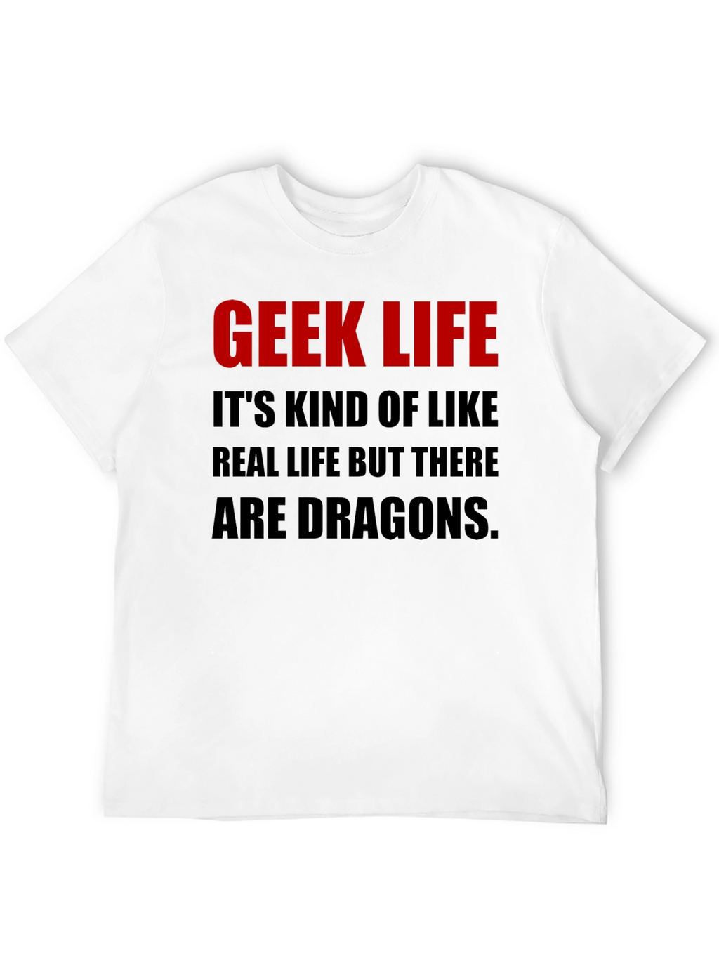 Geek Life Dragon Graphic Tee - Black