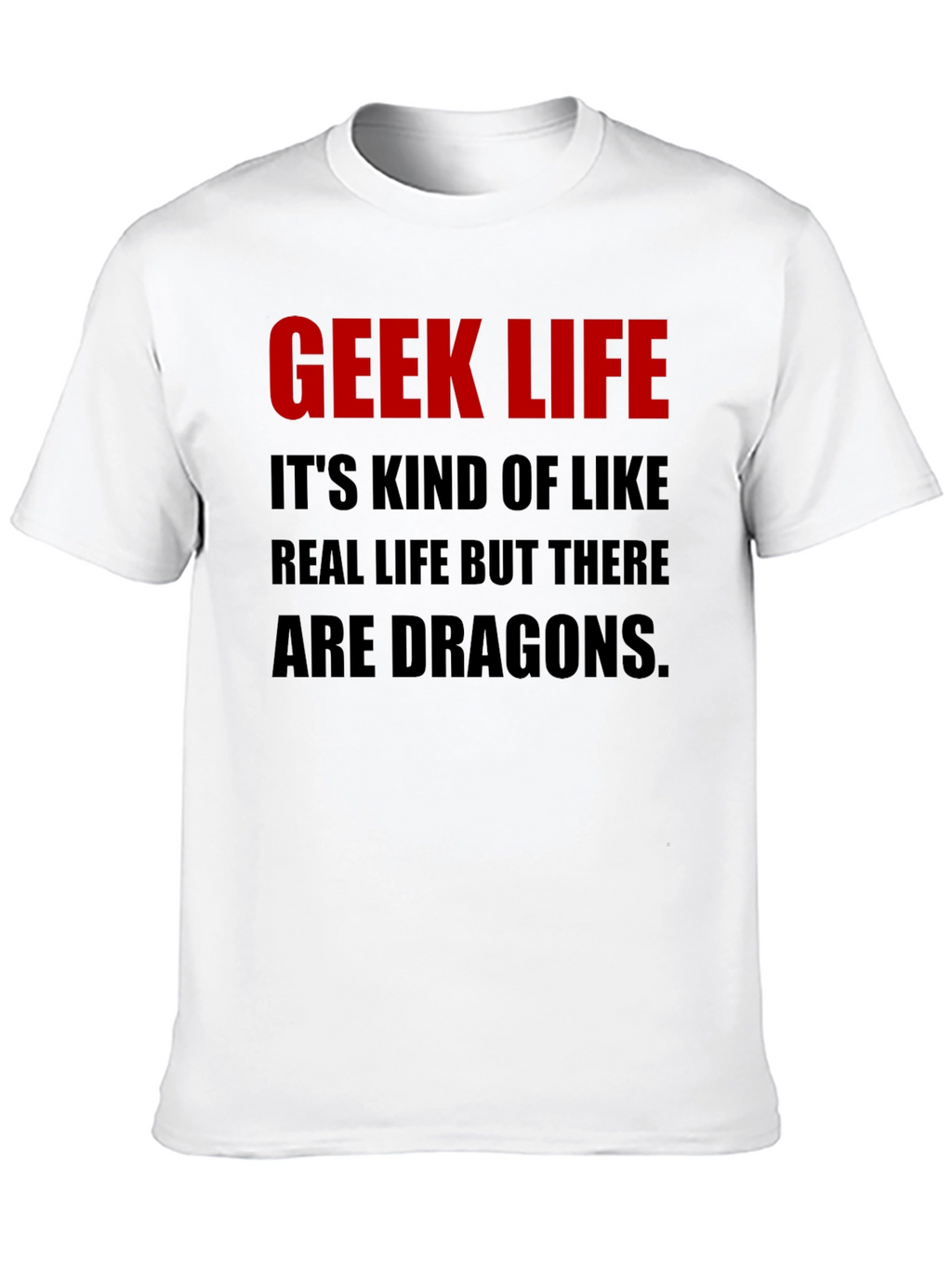 Geek Life Dragon Graphic Tee - Black