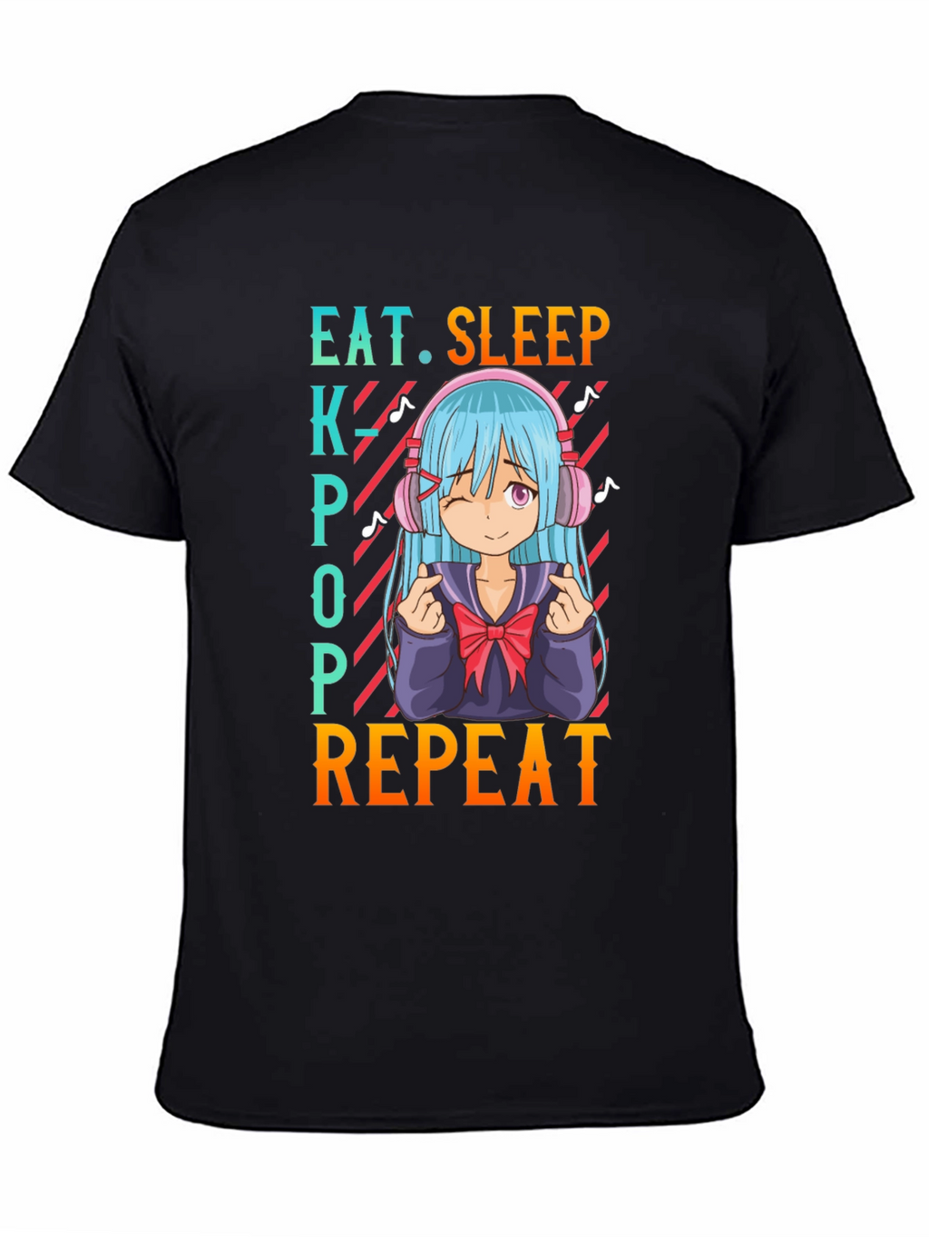 Eat Sleep Kpop Repeat Anime T-Shirt