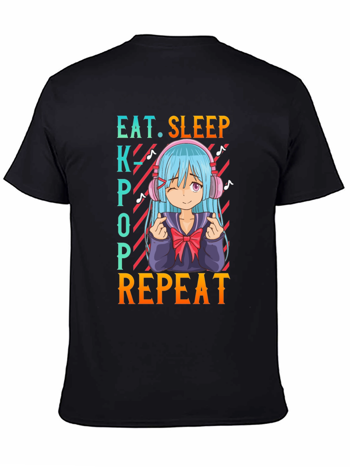 Eat Sleep Kpop Repeat Anime T-Shirt