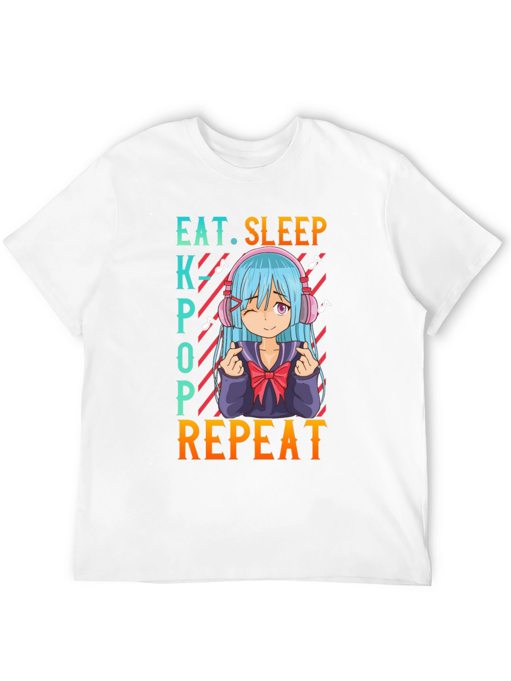 Eat Sleep Kpop Repeat Anime T-Shirt