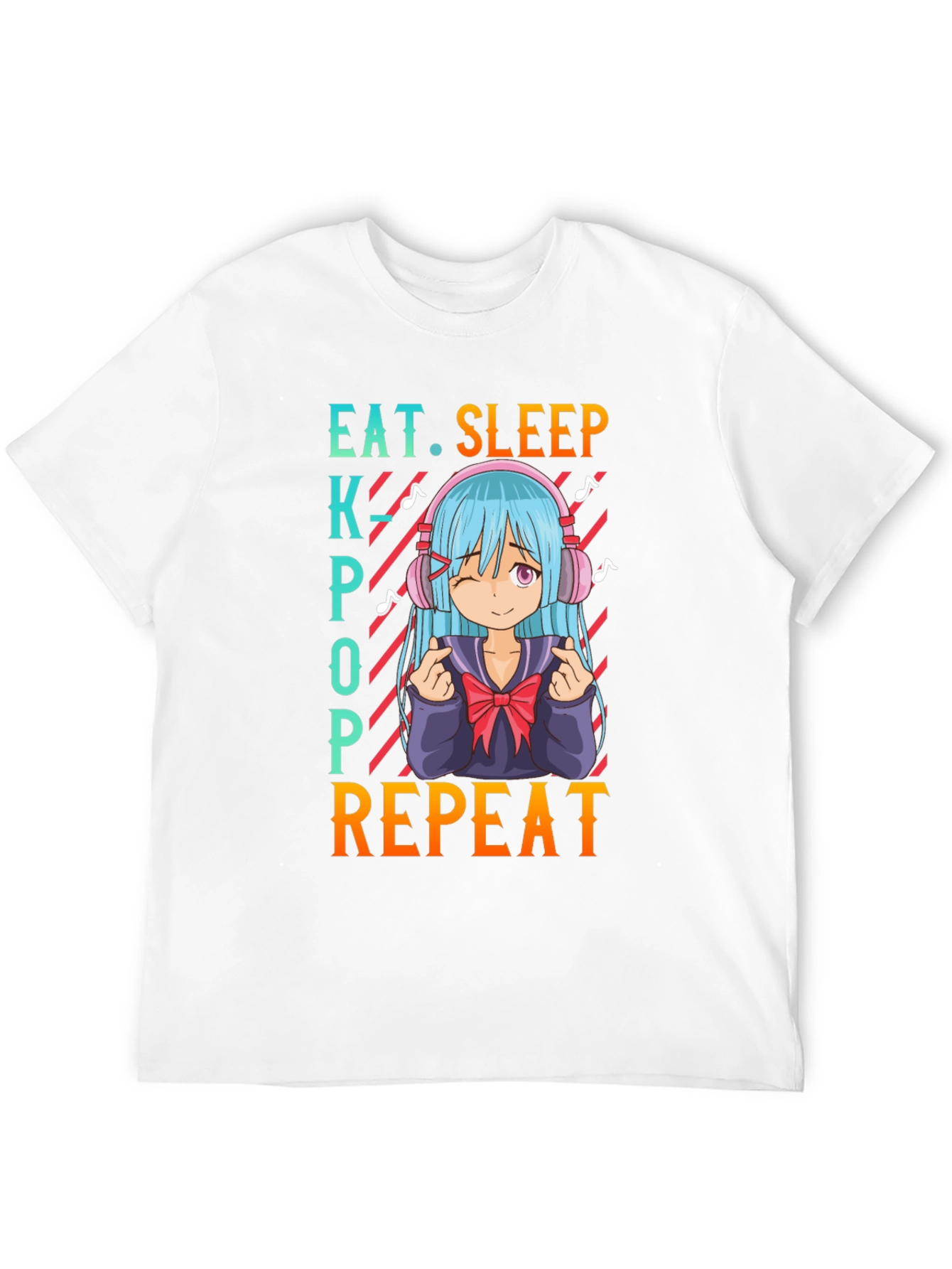 Eat Sleep Kpop Repeat Anime T-Shirt