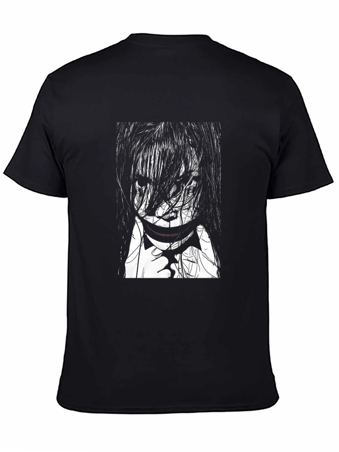 Black Horror Manga Graphic Tee