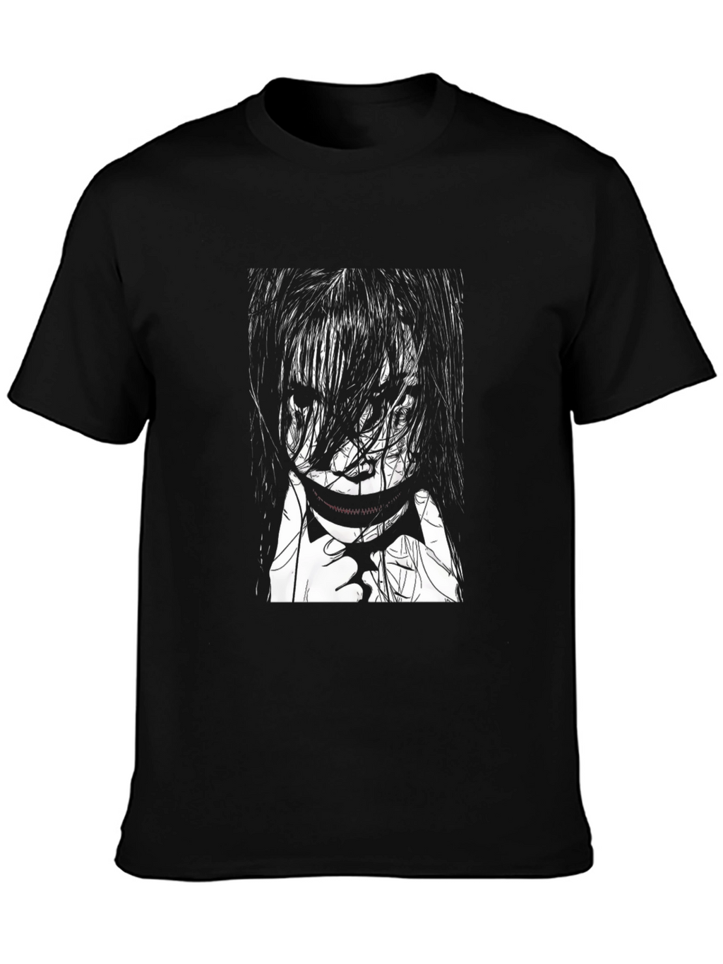 Black Horror Manga Graphic Tee