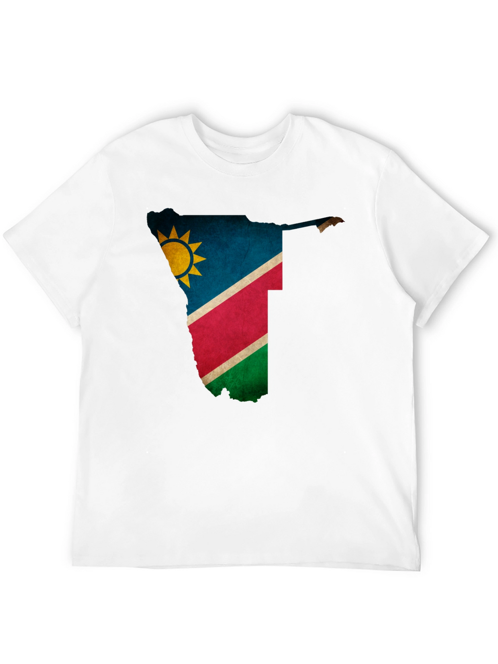 Namibia Flag Map Graphic Tee - Black