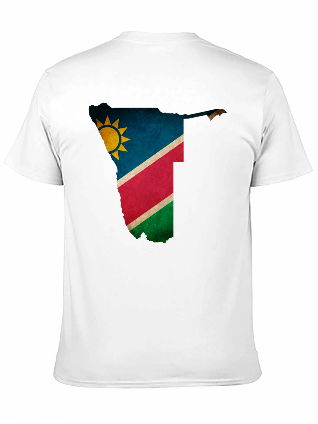 Namibia Flag Map Graphic Tee - Black