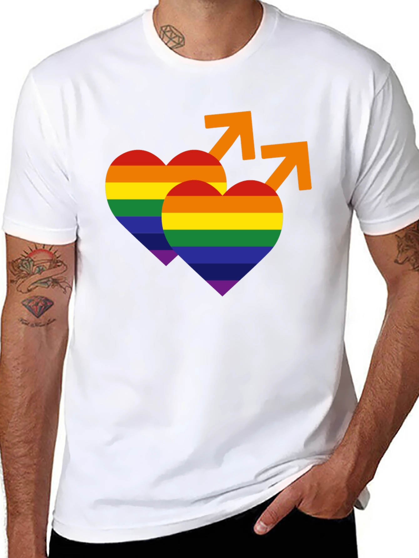 Rainbow Heart LGBTQ+ Pride T-Shirt