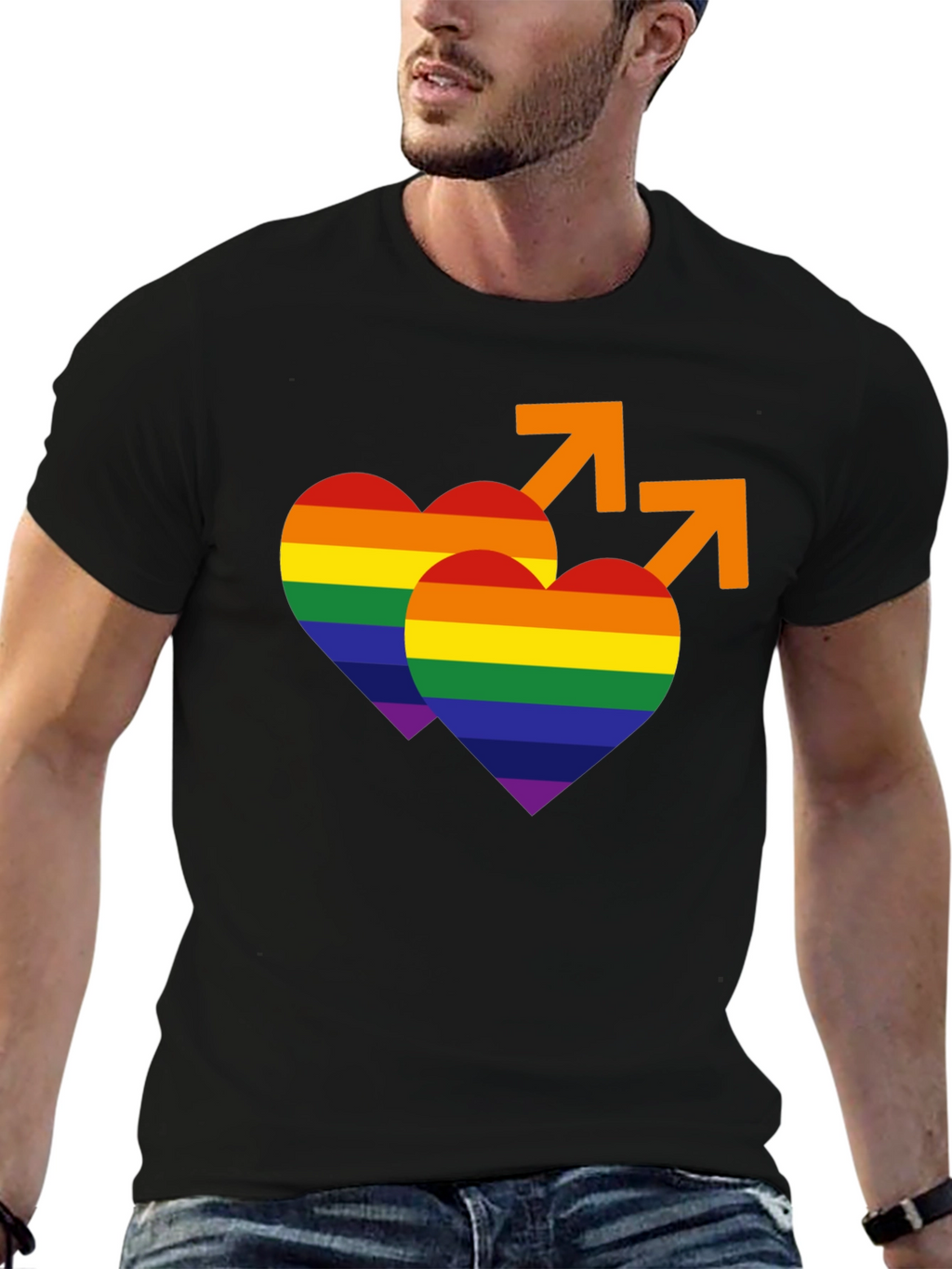 Rainbow Heart LGBTQ+ Pride T-Shirt