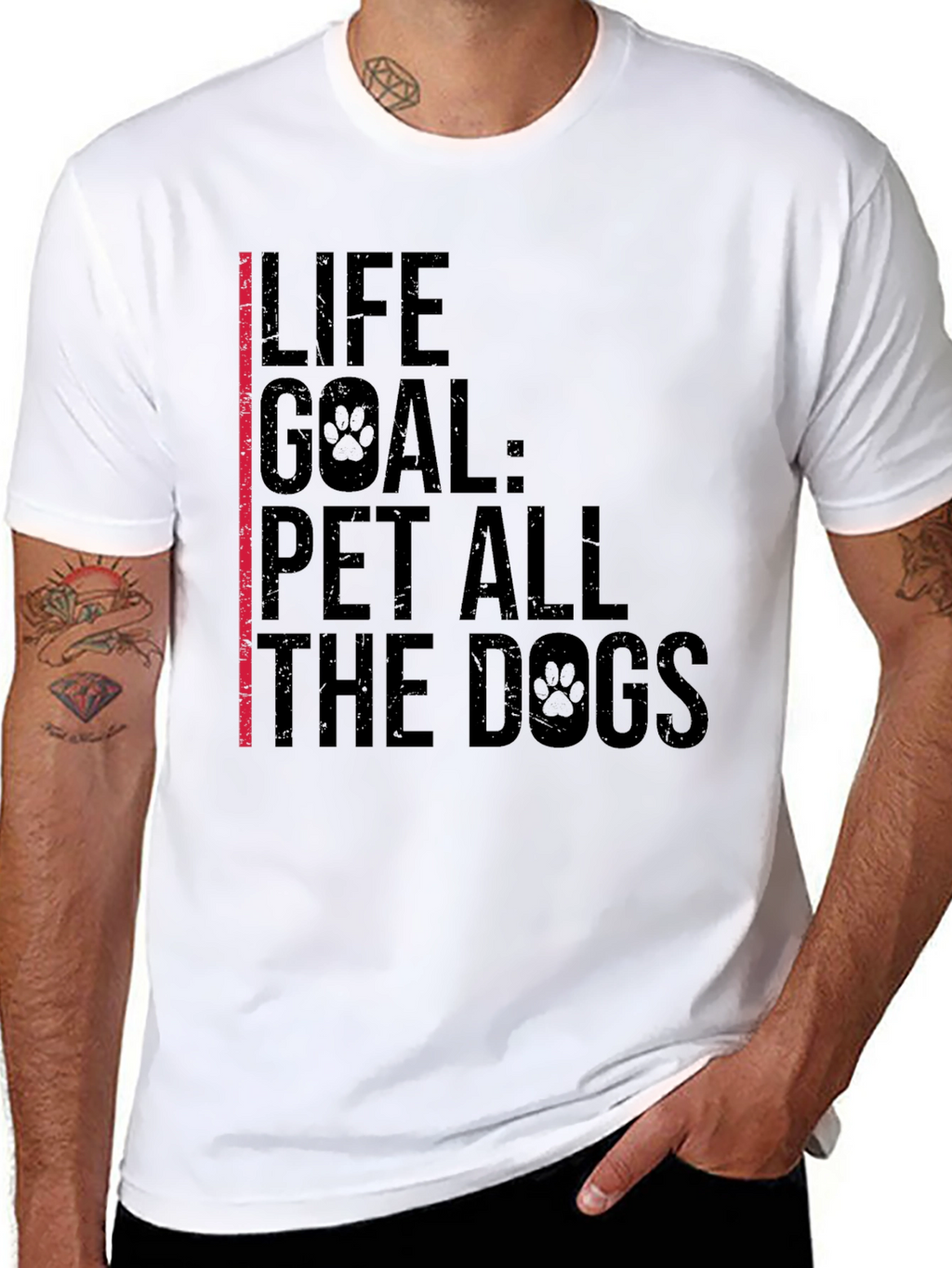 Life Goal: Pet All The Dogs - Black T-Shirt