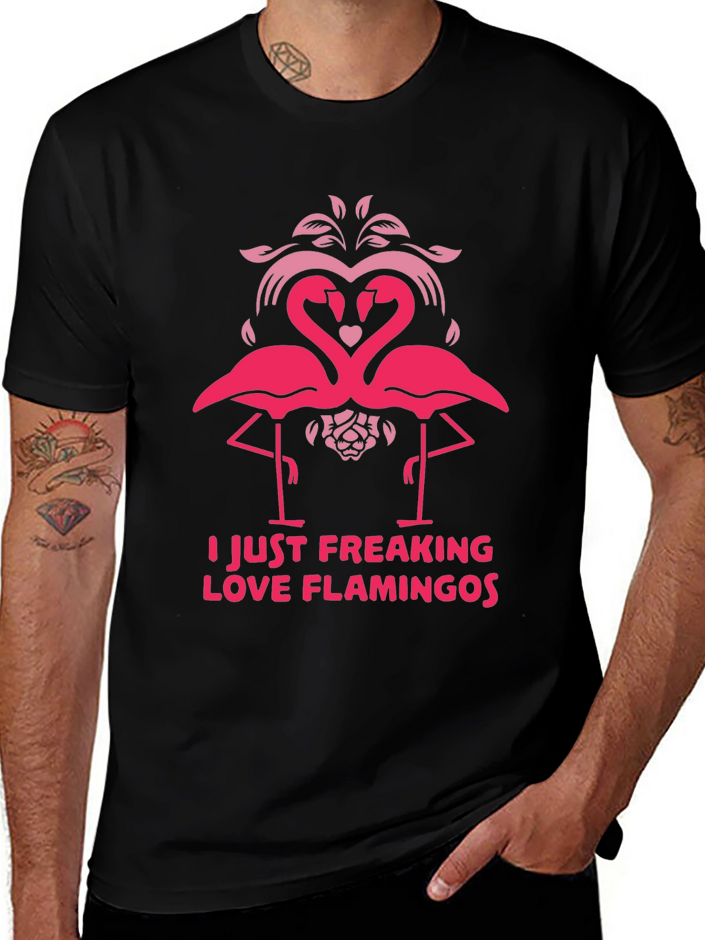 I Love Flamingos Graphic T-Shirt - Fun & Stylish