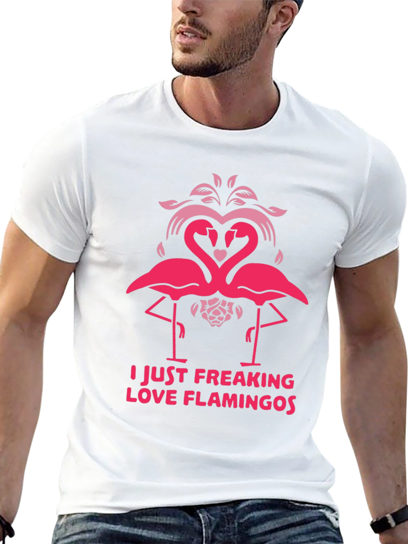 I Love Flamingos Graphic T-Shirt - Fun & Stylish