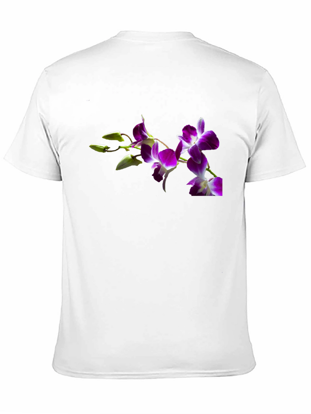 Floral Print Black Tee