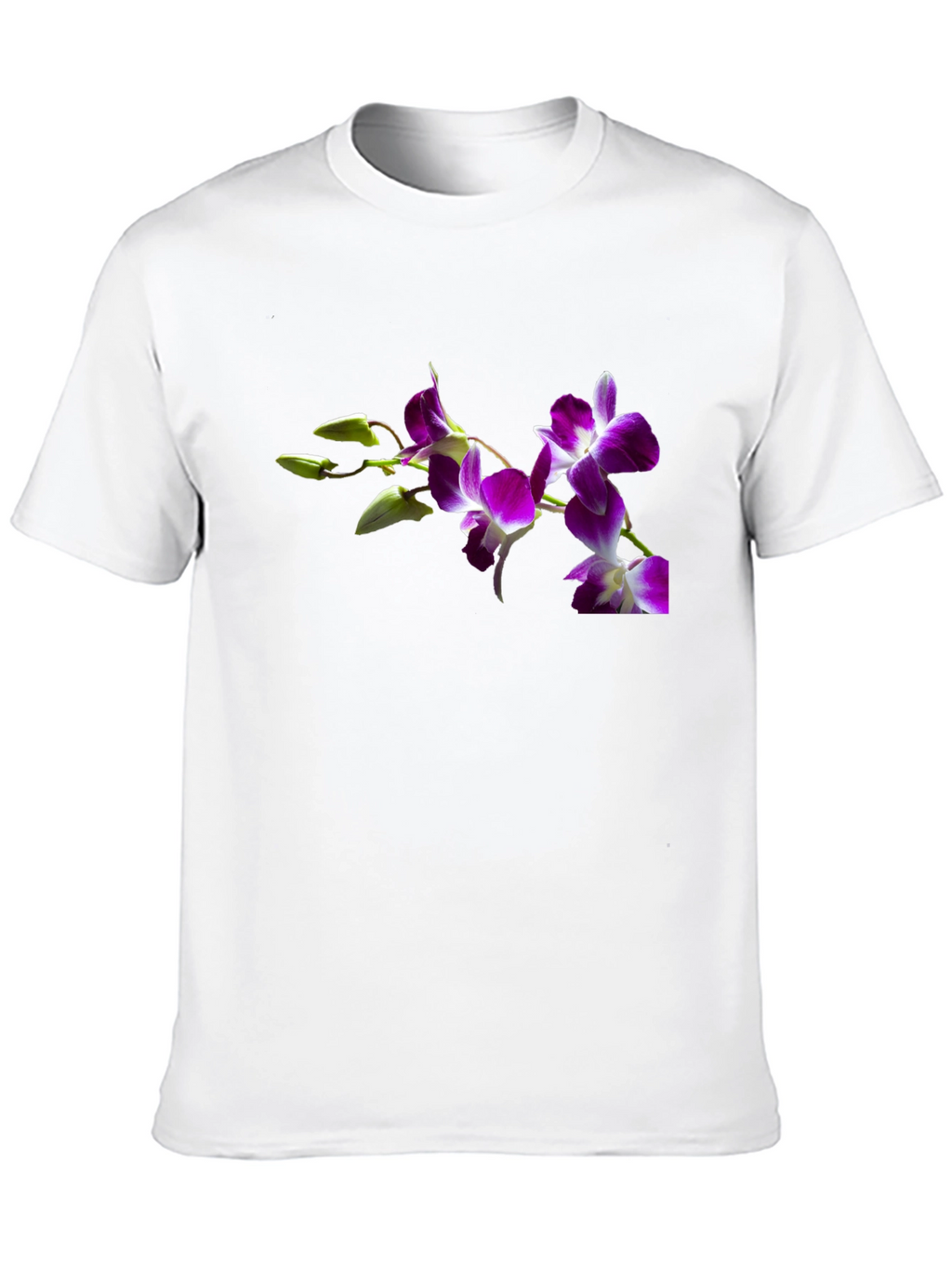 Floral Print Black Tee