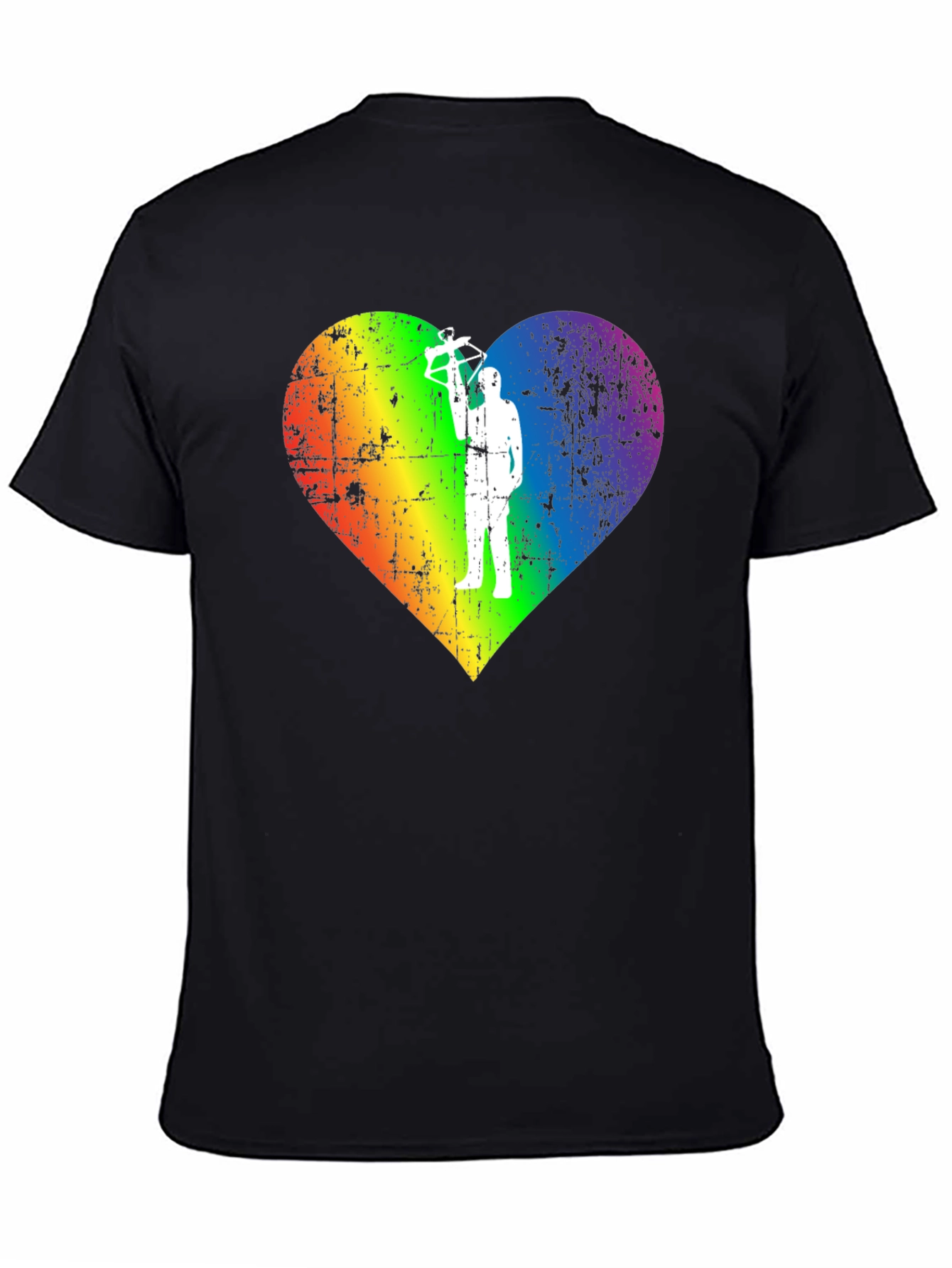 LGBTQ Rainbow Heart Crossbow T-Shirt